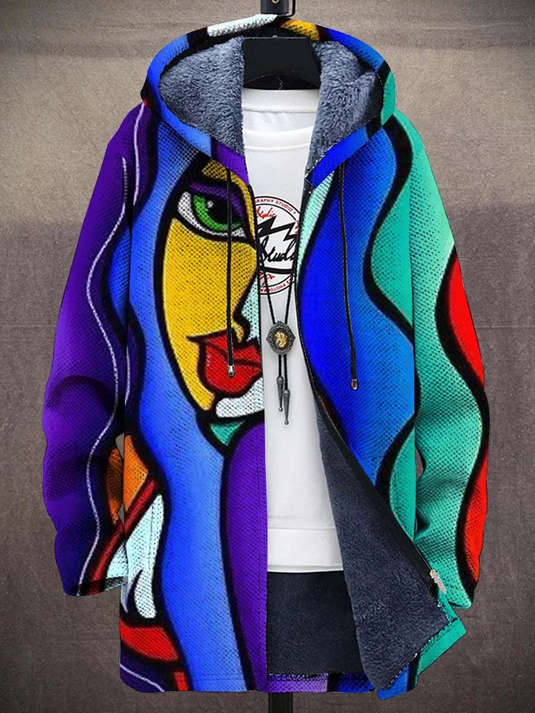 Daniele | Cardigan con cappuccio artistico