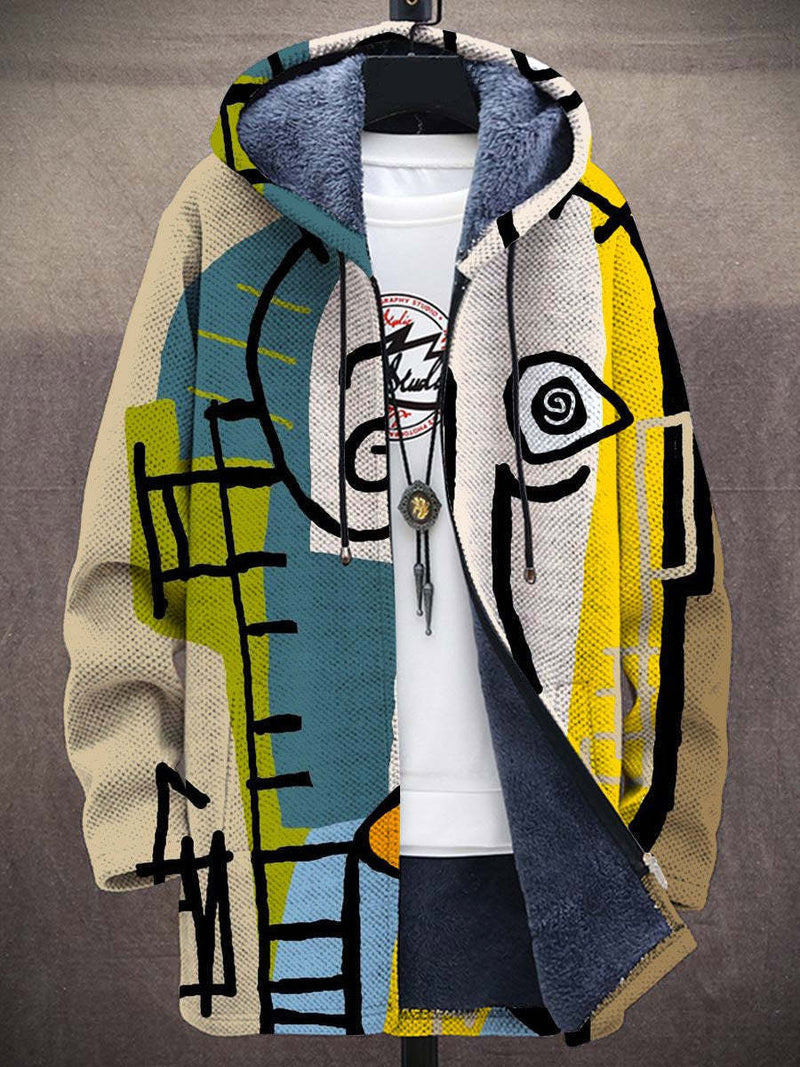 Luca | Cardigan con cappuccio artistico