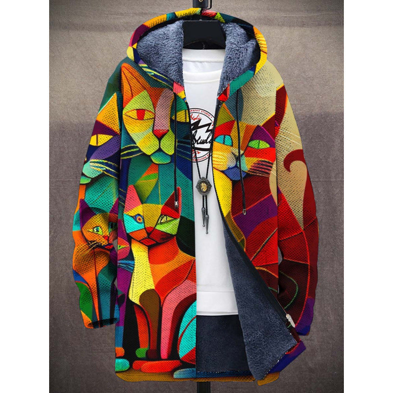 Marco | Cardigan artistico con cappuccio