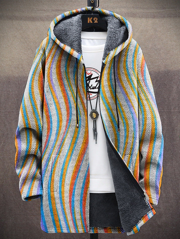 Davide | Cardigan con cappuccio artistico