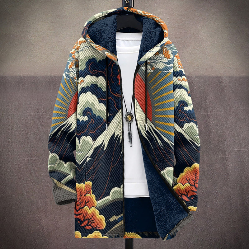 Andrea | Cardigan con cappuccio artistico
