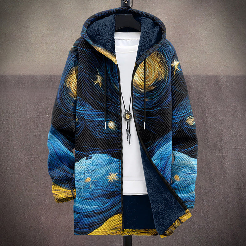 Roberto | Cardigan con cappuccio artistico