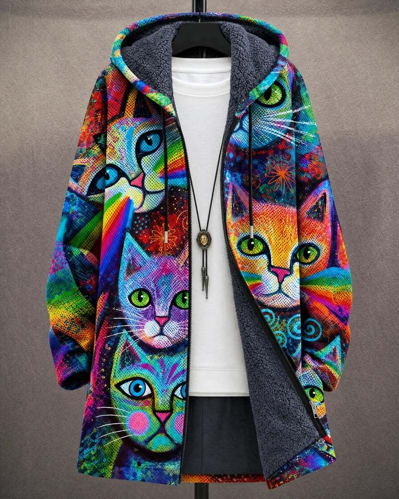 Lorenzo | Cardigan con cappuccio artistico